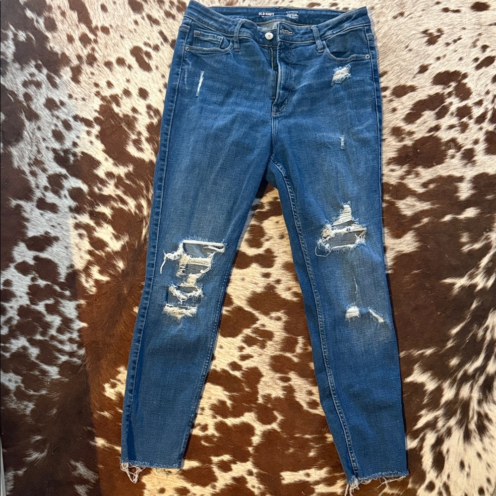 Old Navy Blue Rockstar Super Skinny Jeans